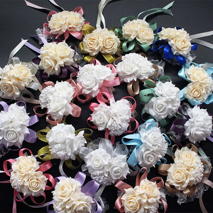 Petites roses décoratives à ruban pour mariage – vue 2